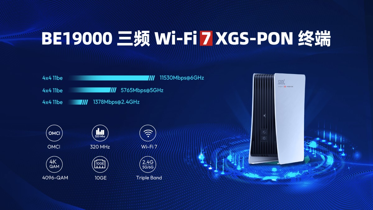 yl23455永利集团发布 Wi-Fi 7 XGS-PON 终端 NP19X44XGS